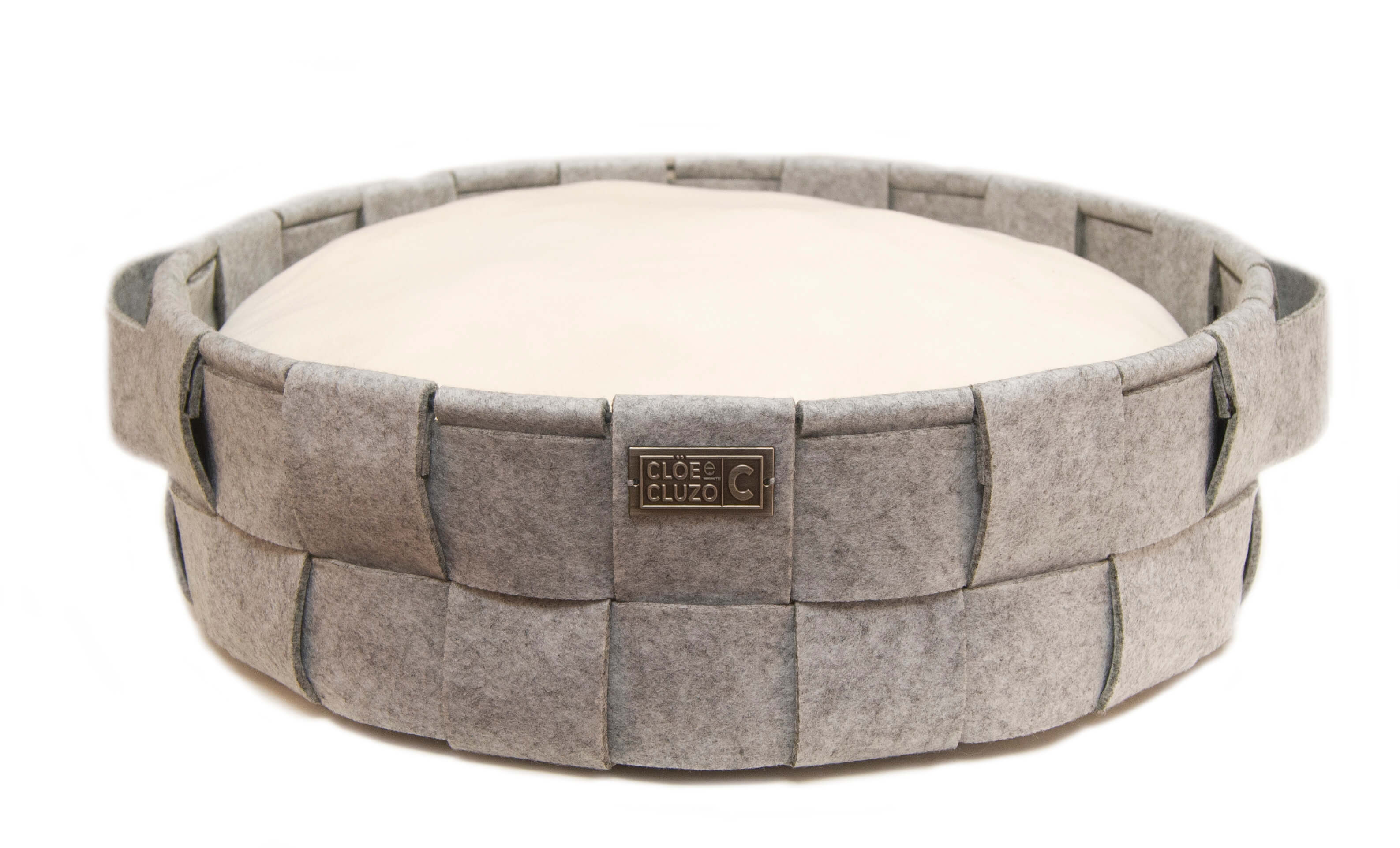 Felt Pet Bed with White Pillow